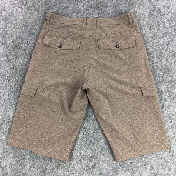 BKE Hybrid Shorts Mens 30 Tan Cargo Pockets Flat Front Mid Rise Standard Fit - Picture 2 of 12